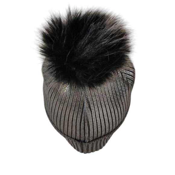 Aerie Metallic Knit Hat Silver OS - Picture 3 of 4